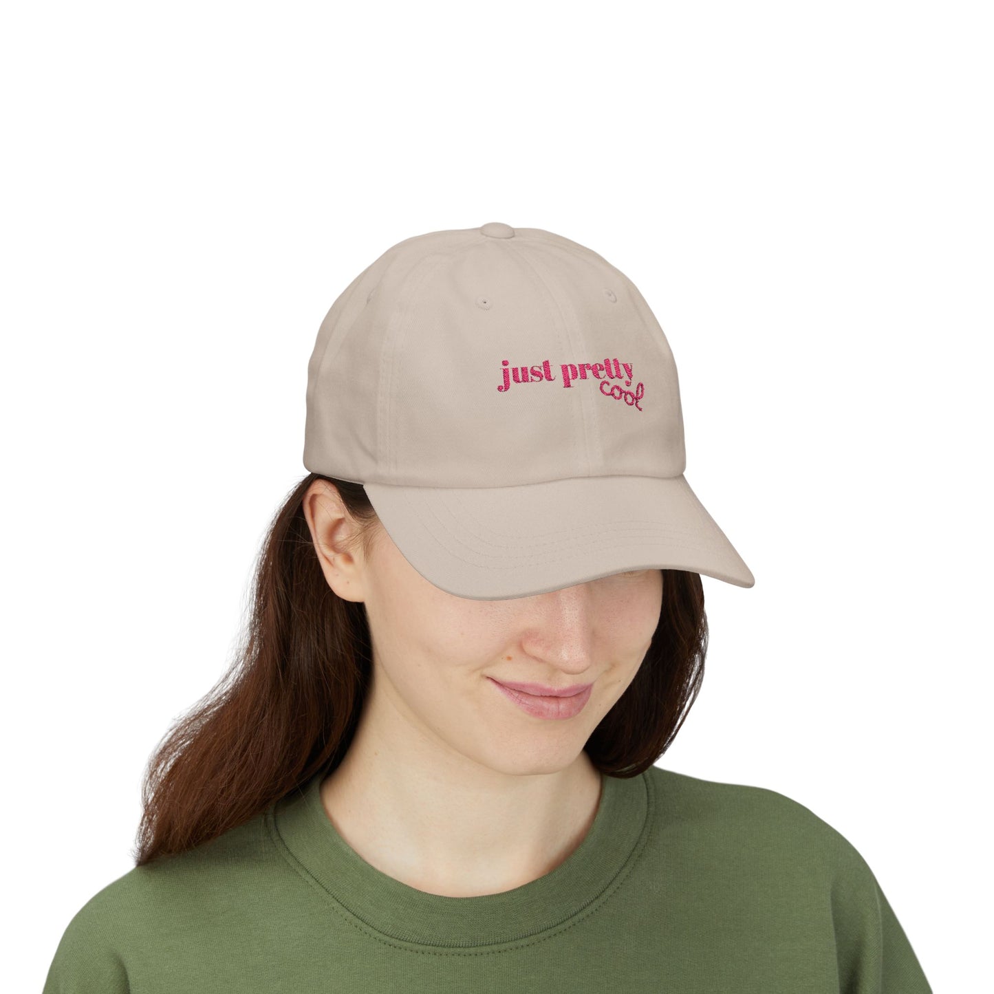 just pretty cool Cap | embroidered pink , casual baseball hat Womens
