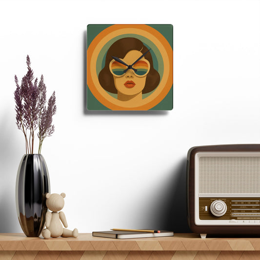 Retro Acrylic Wall Clock