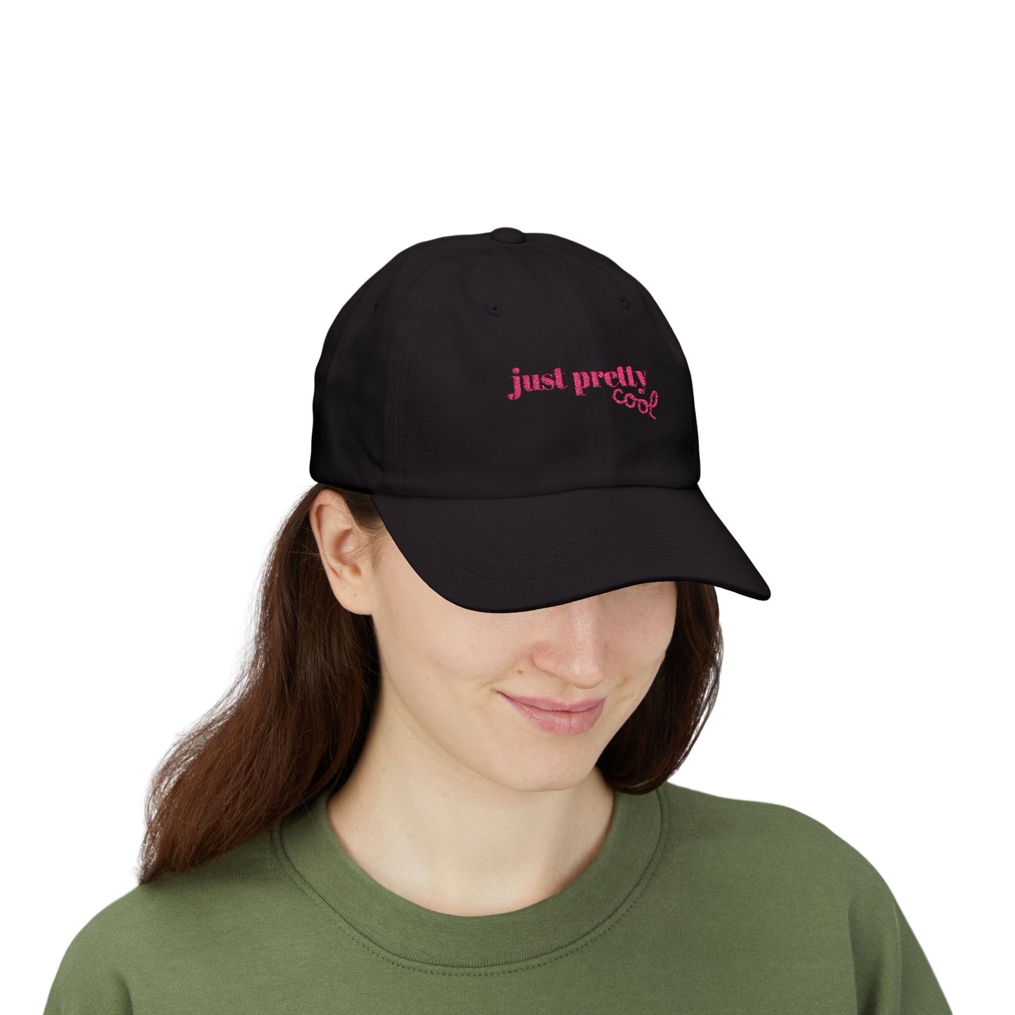 just pretty cool Cap | embroidered pink , casual baseball hat Womens