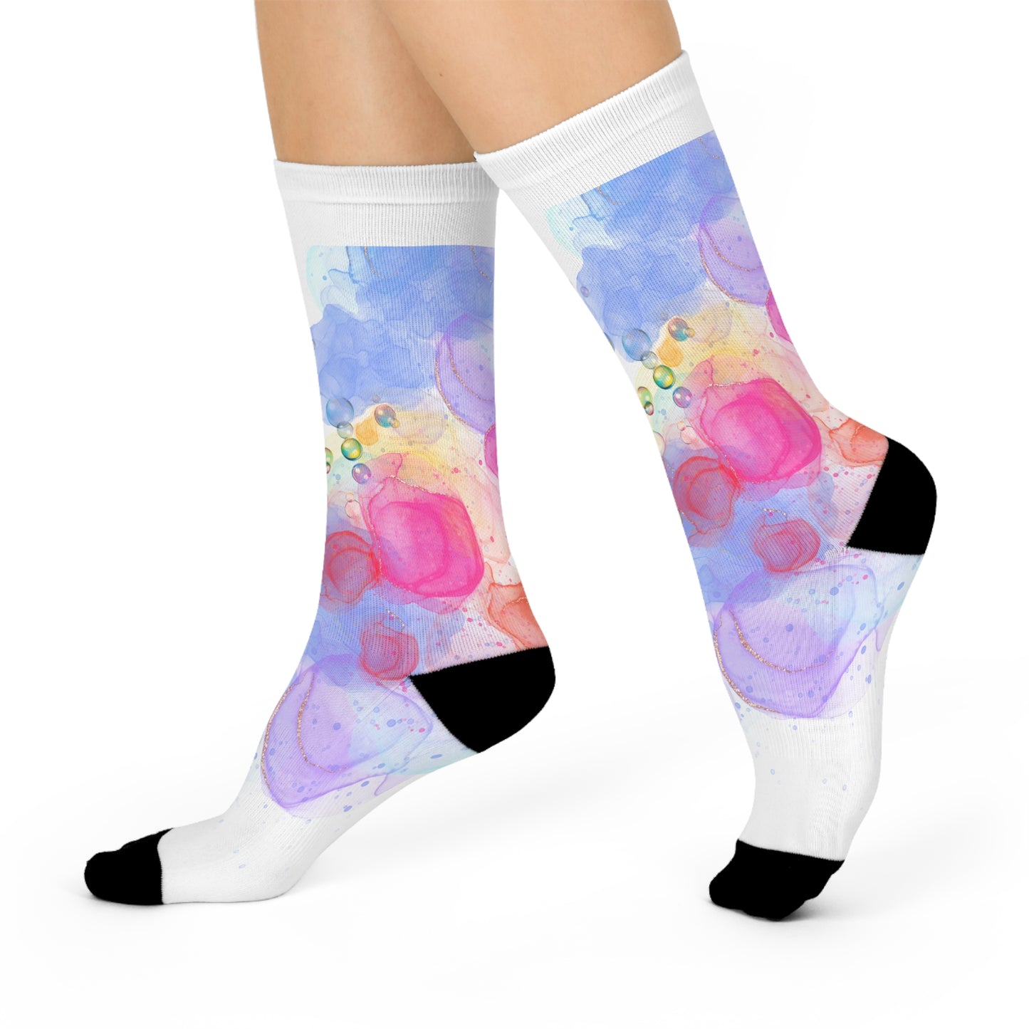 Watercolor Bubbles Socks Unisex