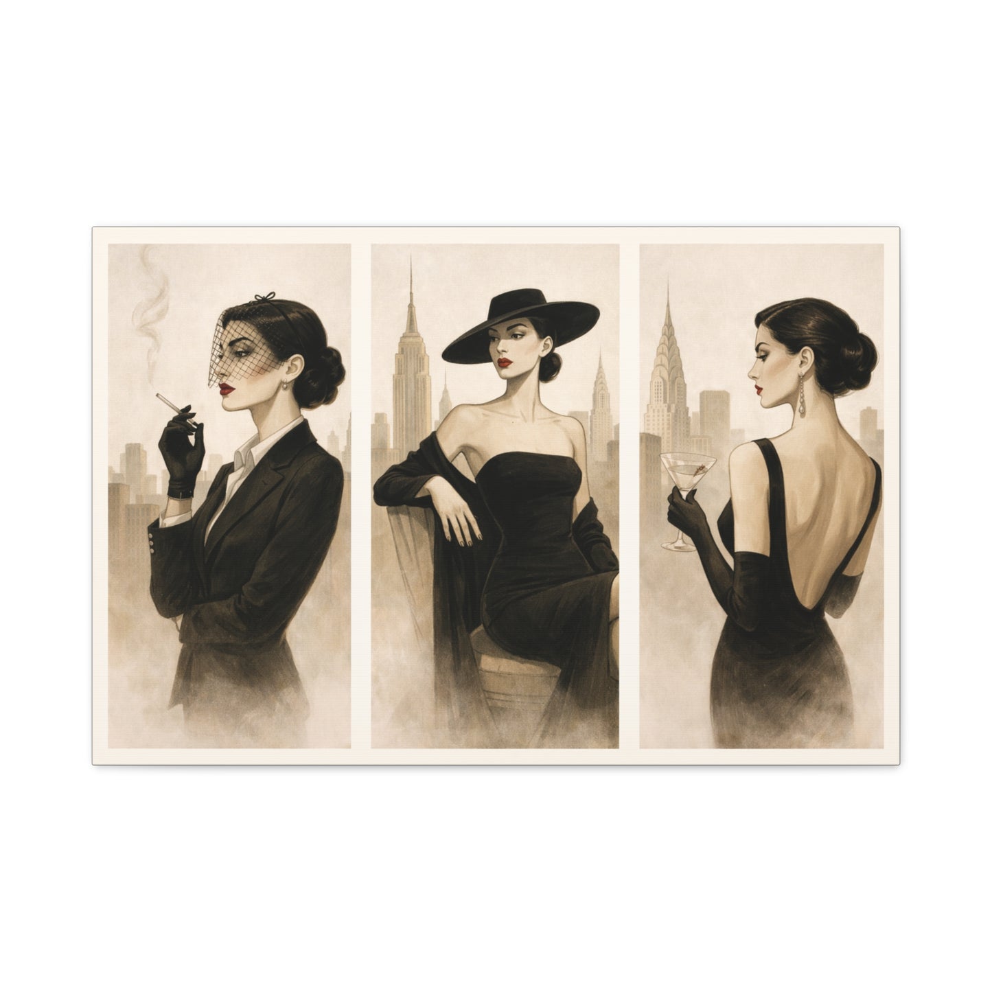 The Iconic Women Empowered  Art Canvas by Si - Home Work Gallery Decor