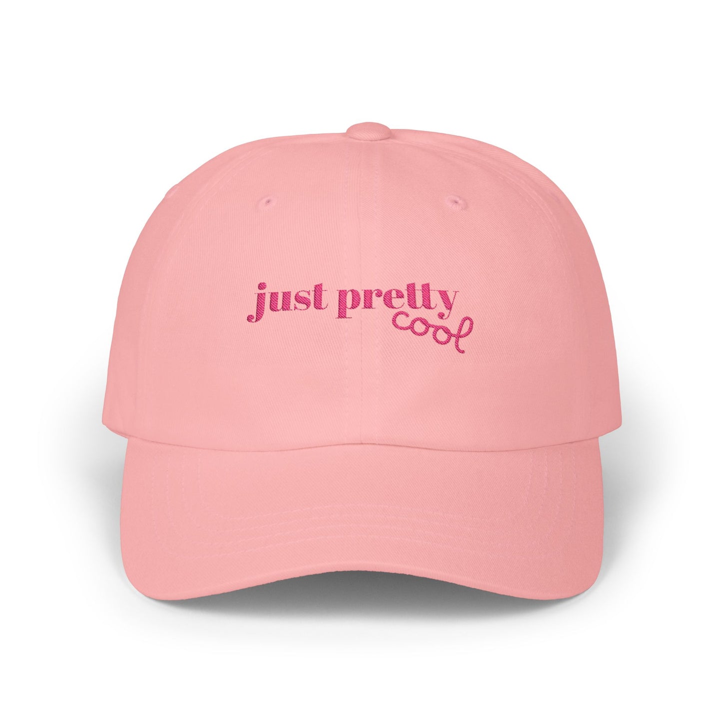 just pretty cool Cap | embroidered pink , casual baseball hat Womens