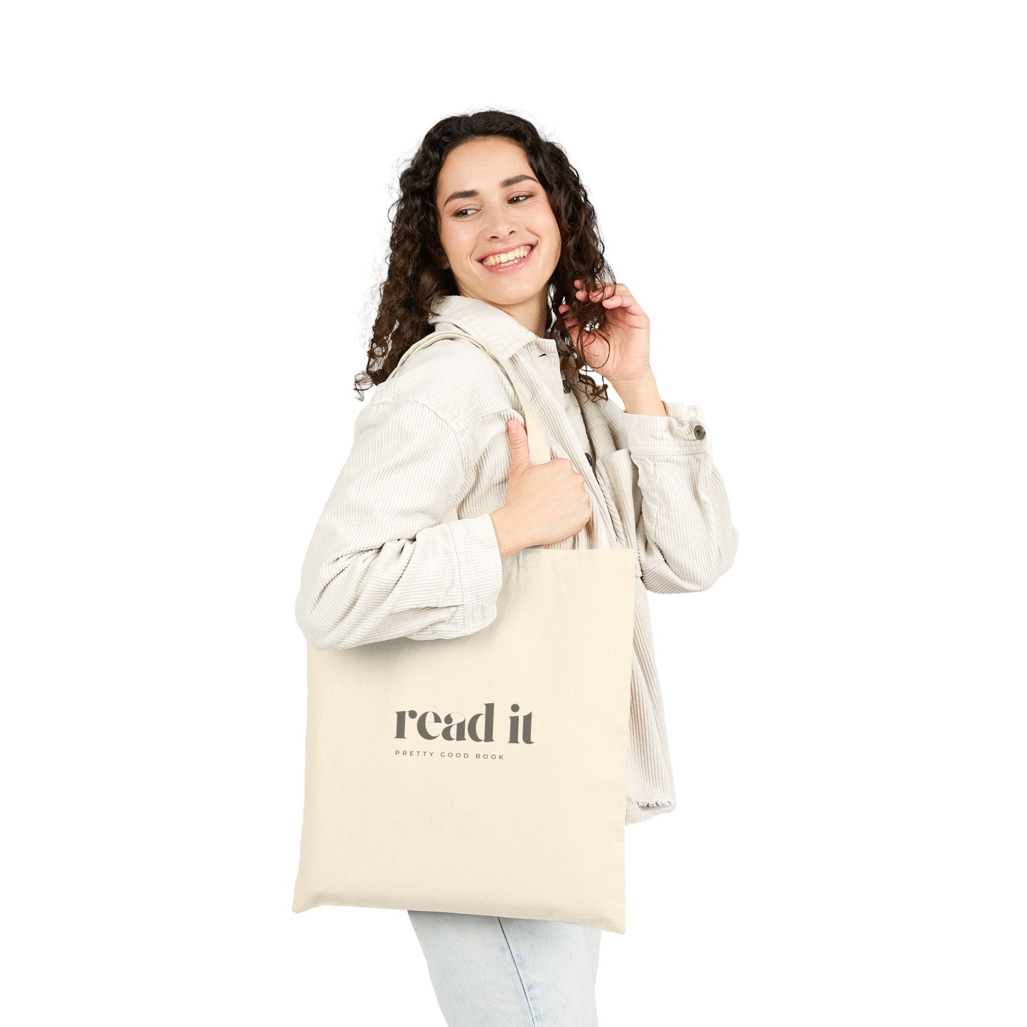 Tote Bag — "read it" Minimalist Canvas Book Tote