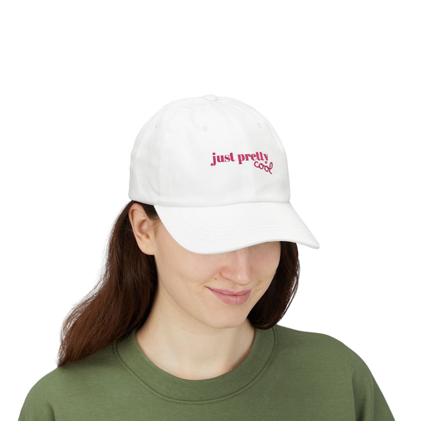 just pretty cool Cap | embroidered pink , casual baseball hat Womens