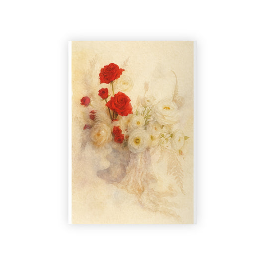 Luxury Red & Cream Roses Wrapping Paper