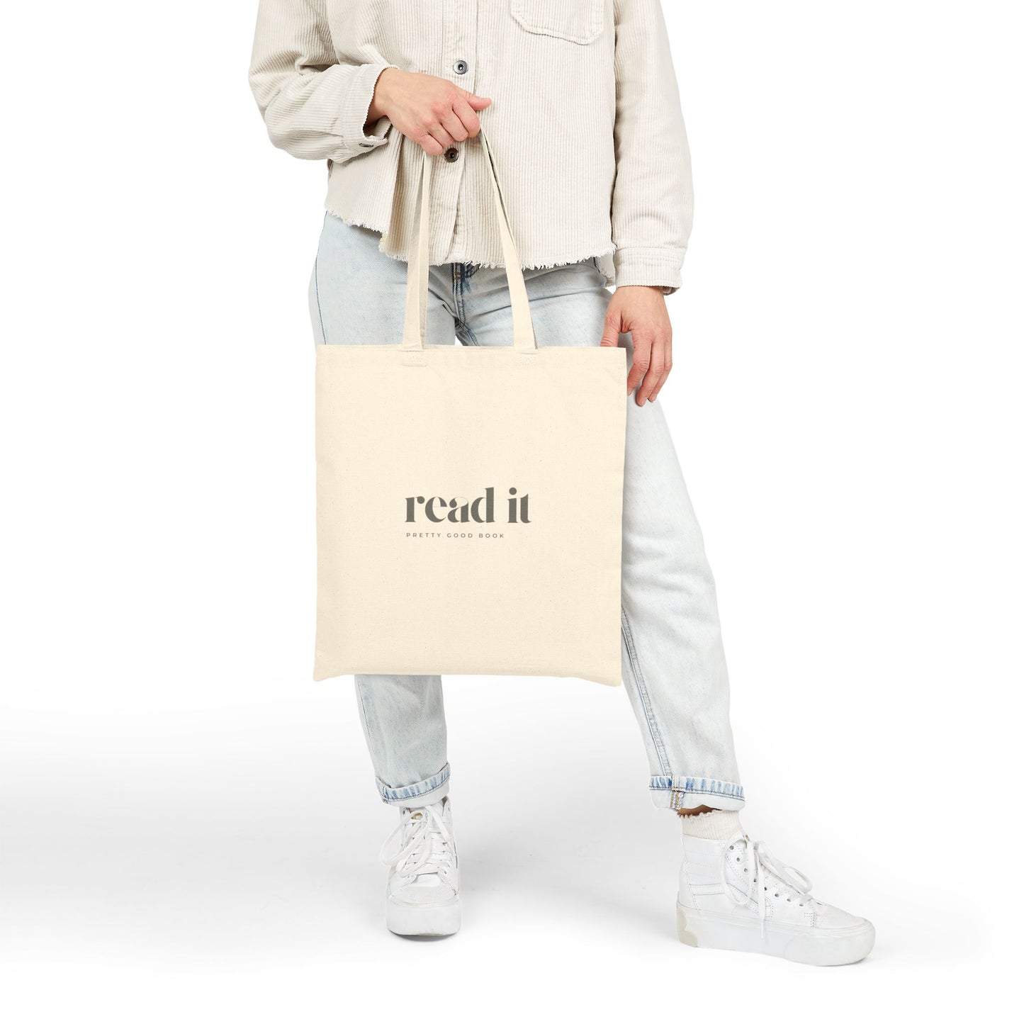 Tote Bag — "read it" Minimalist Canvas Book Tote