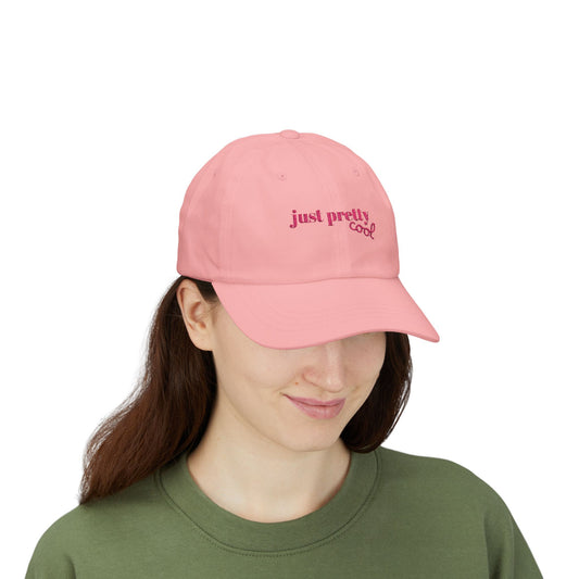 just pretty cool Cap | embroidered pink , casual baseball hat Womens