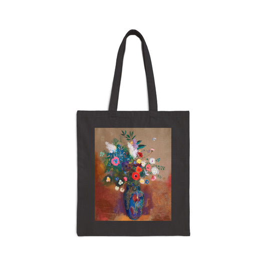 Canvas Tote Bag — Vintage Floral Still Life Bouquet Print