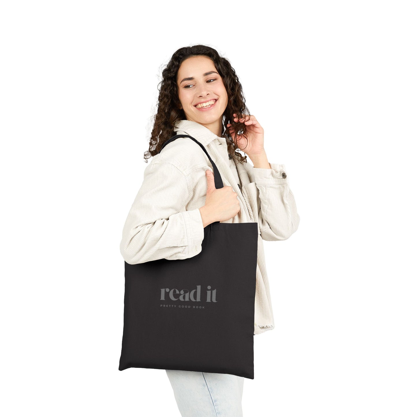 Tote Bag — "read it" Minimalist Canvas Book Tote