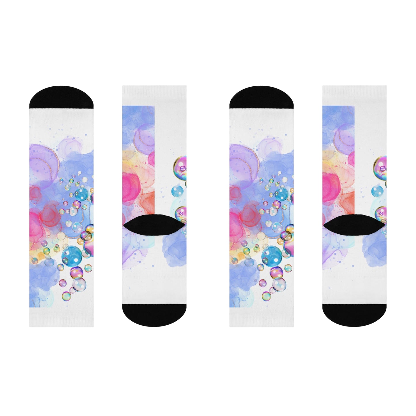 Watercolor Bubbles Socks Unisex
