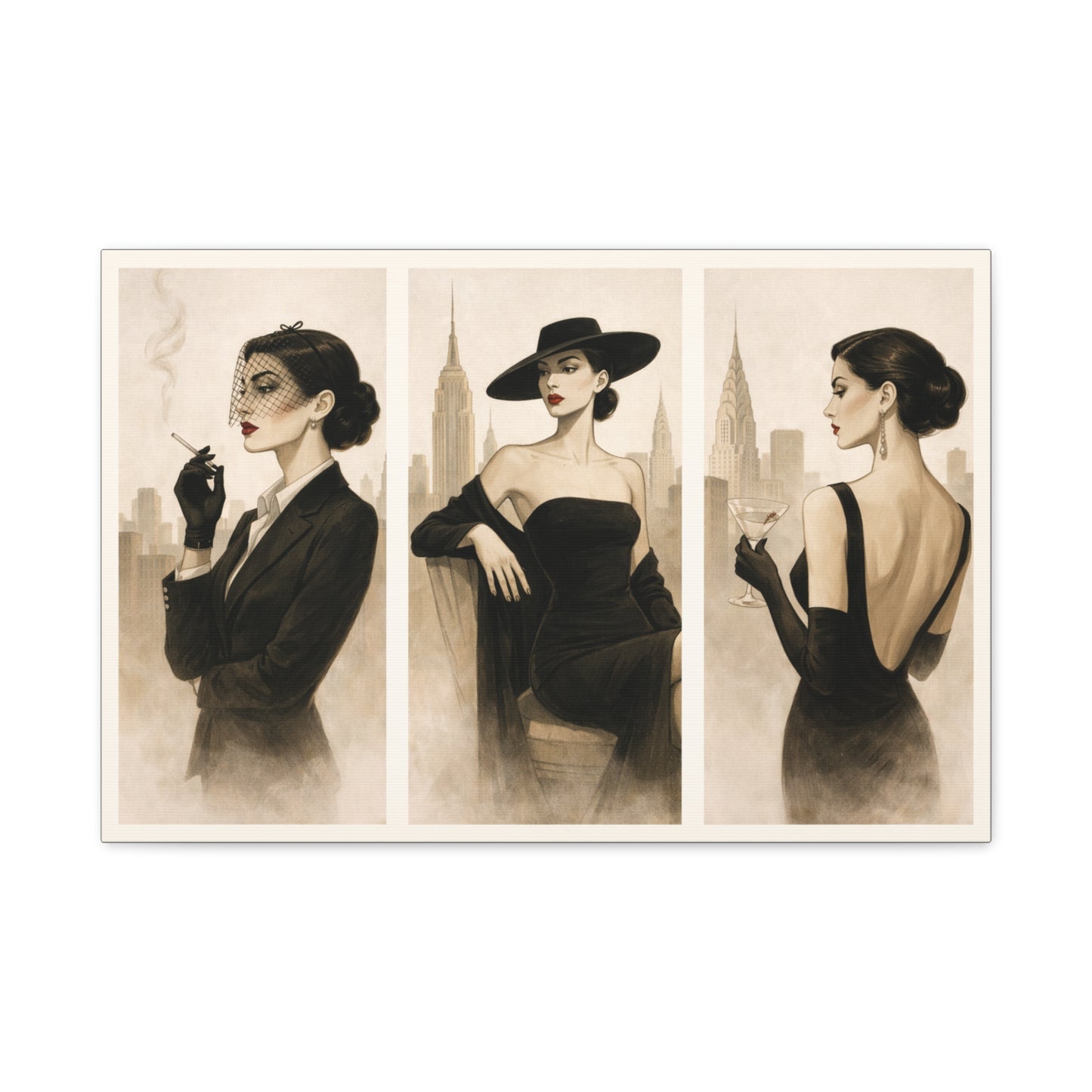 The Iconic Women Empowered  Art Canvas by Si - Home Work Gallery Decor