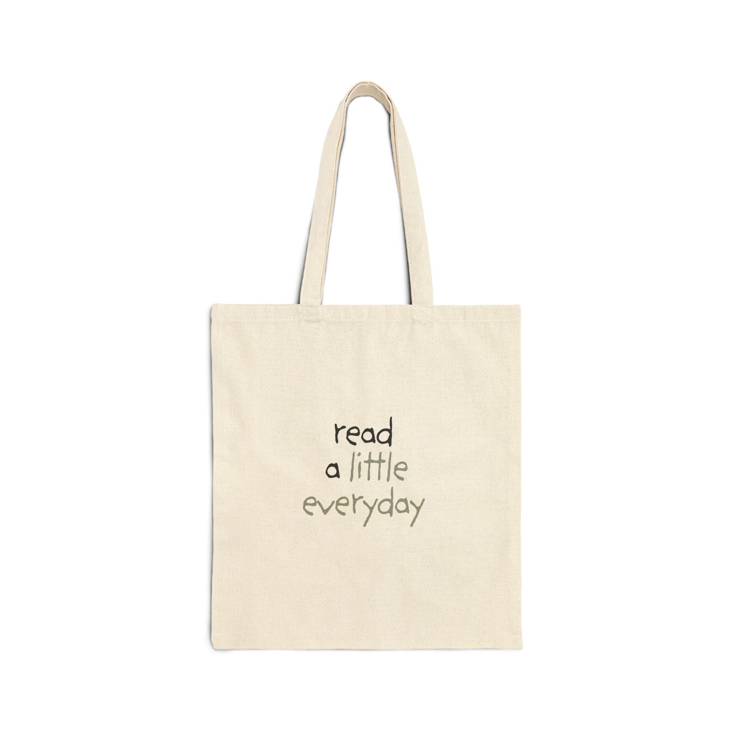 Tote Bag — "read a little everyday" Minimalist Canvas Book Lover Tote