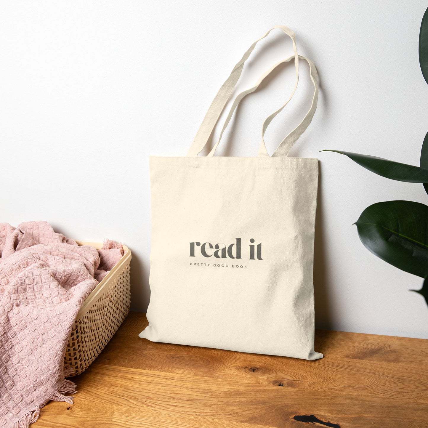 Tote Bag — "read it" Minimalist Canvas Book Tote