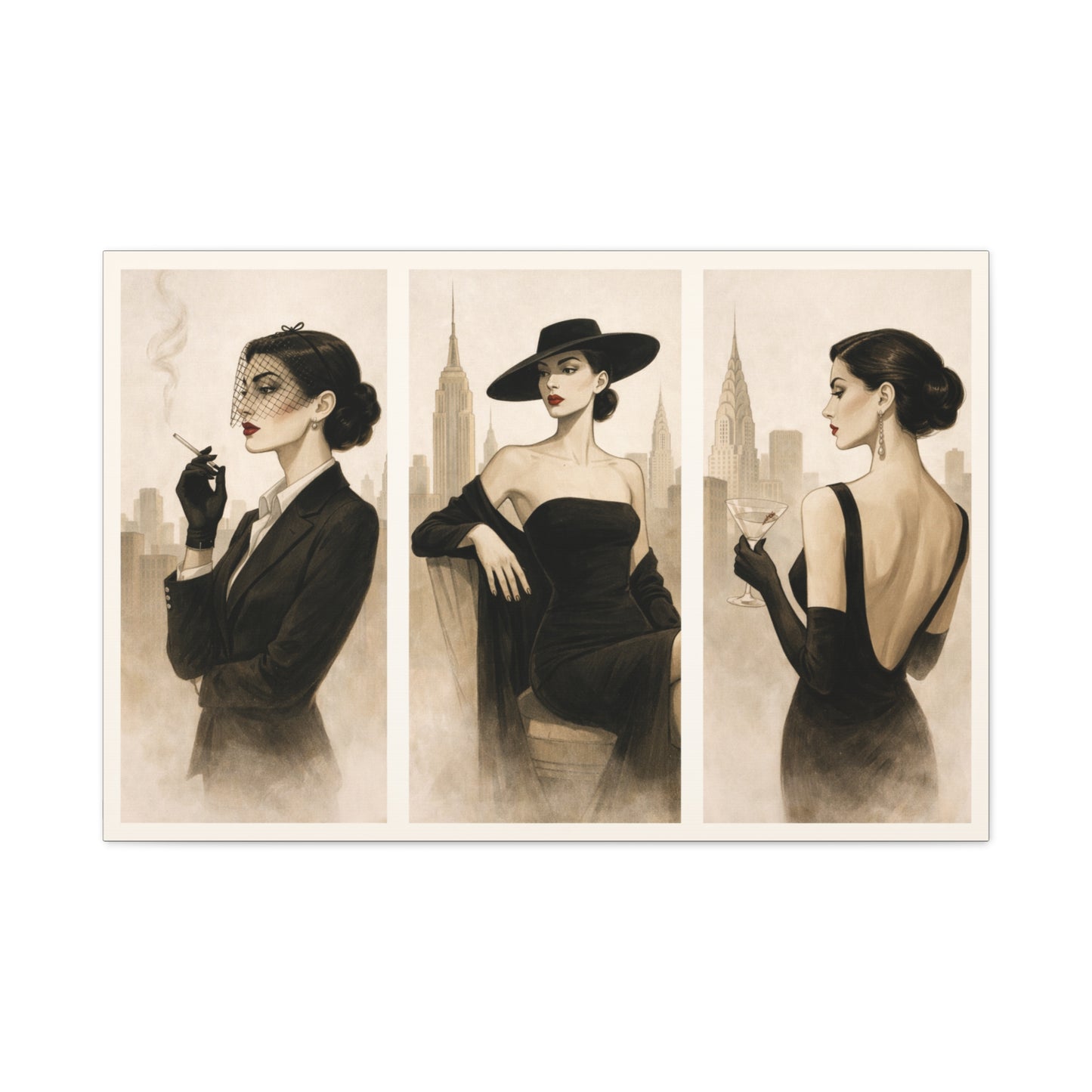 The Iconic Women Empowered  Art Canvas by Si - Home Work Gallery Decor