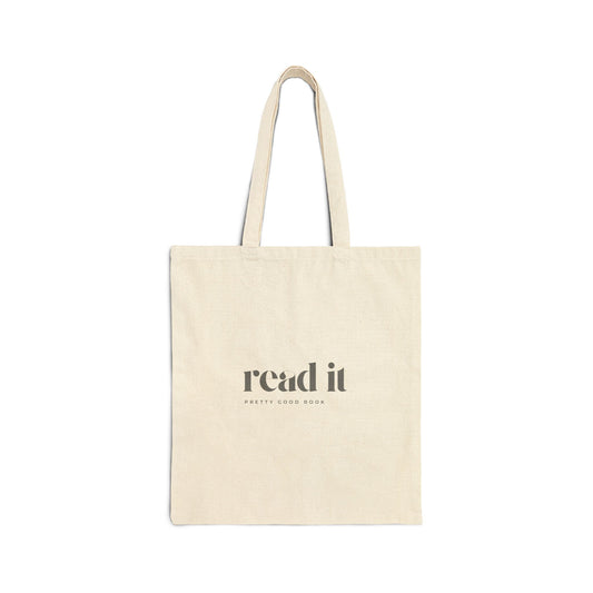 Tote Bag — "read it" Minimalist Canvas Book Tote